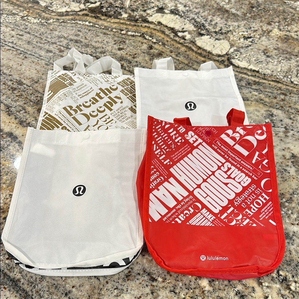 Lululemon Reusable Tote Bags Set